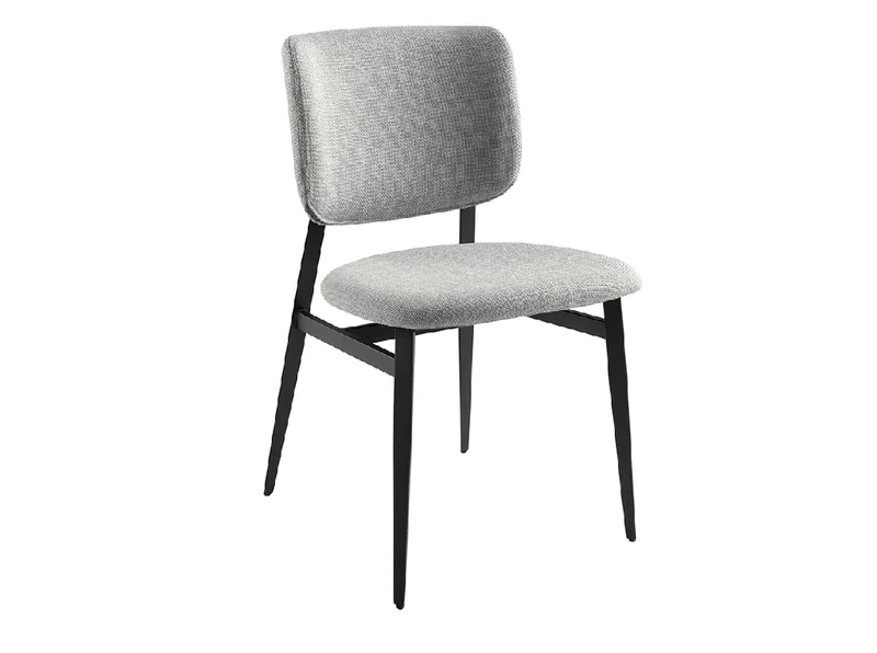 Chaise de salle à manger Angel Cerdá 4147 en tissu gris clair