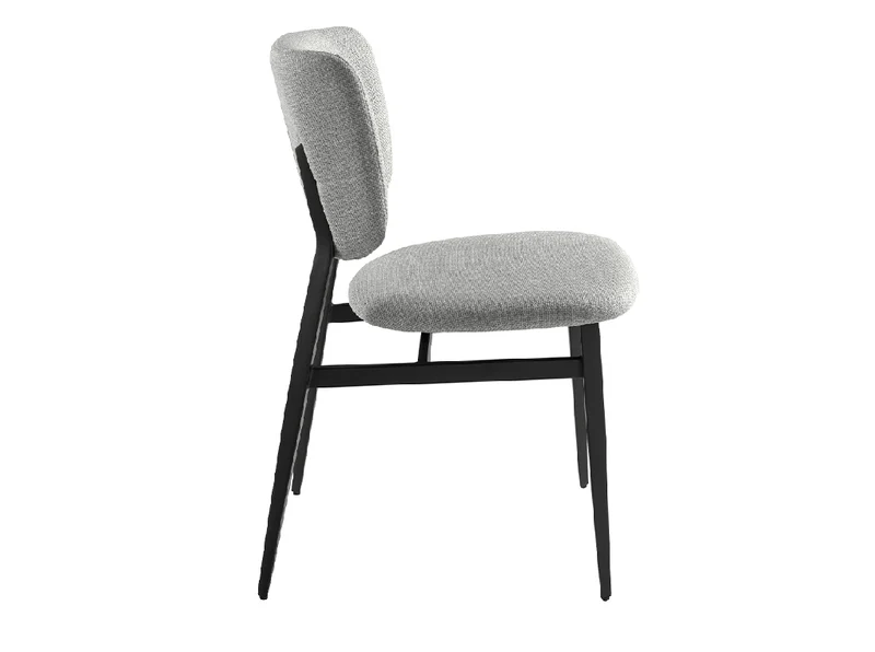 Chaise de salle à manger Angel Cerdá 4147 en tissu gris clair