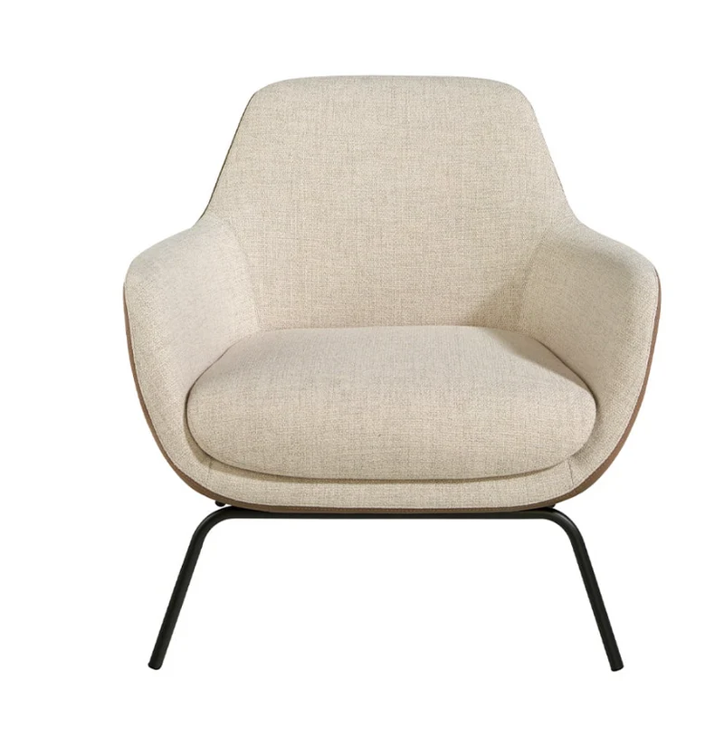 Fauteuil en tissu et cuir écologique Angel Cerda 5099