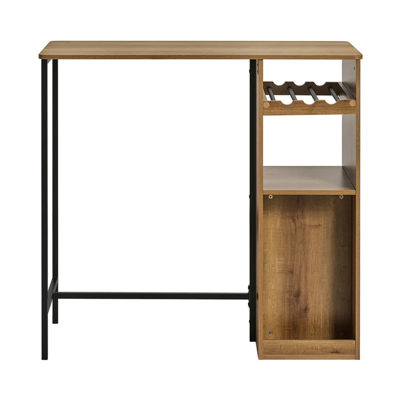 SoBuy FWT97-PF Table de Bar, Table Haute, Table à Manger, Table de Cuisine avec Supports pour Verres et Bouteilles