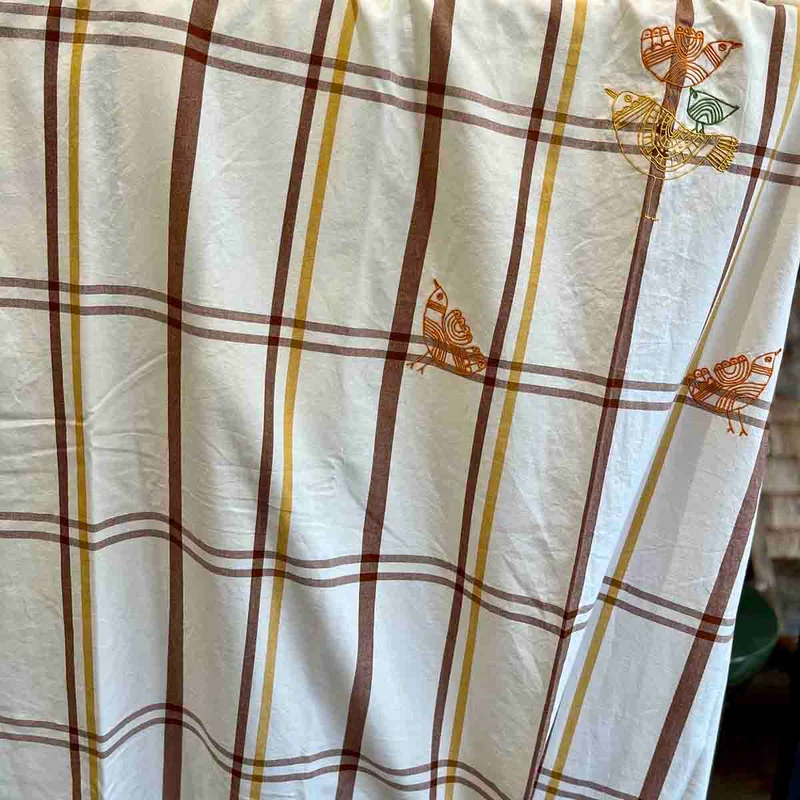 NAPPE BRODERIE OISEAU
