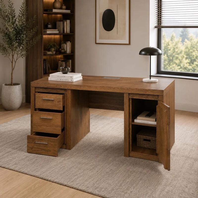 Bureau en chêne rustique VELVET 37 | LoftStory
