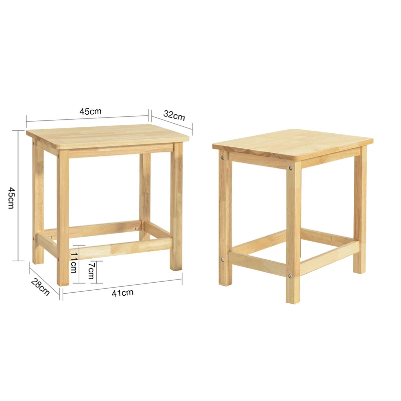 SoBuy FST91-Nx2 Lot de 2 chaises de Salle à Manger, Cuisine en Bois d'hévéa