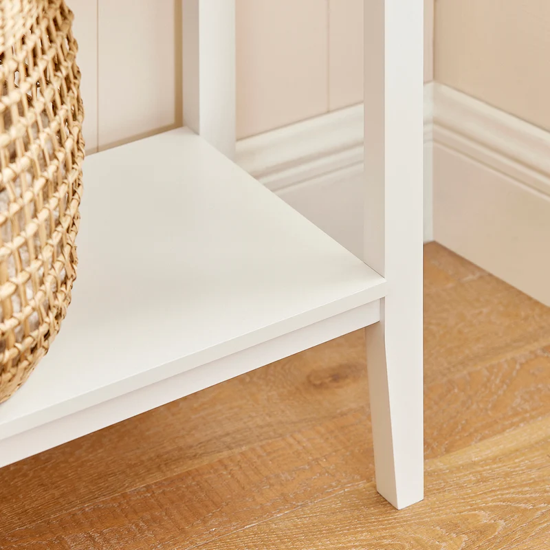 SoBuy FSB51-W Table Console, Table d'Entrée, Bout de Canapé avec 3 tiroirs et 1 étagère, pour Entrée, Chambre, Salon, Coiffeuse