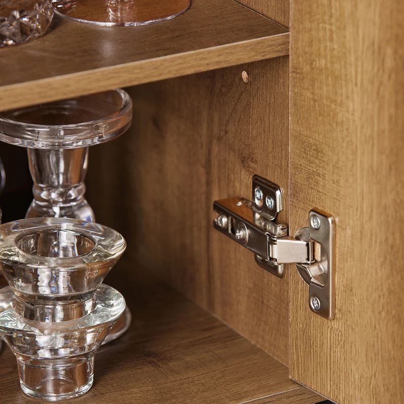SoBuy FSB63-PF Buffet Meuble de Rangement Armoire Multi-rangements avec 3 Portes, pour Cuisine, Salle à Manger, Salon, Cadre en Acier Stable