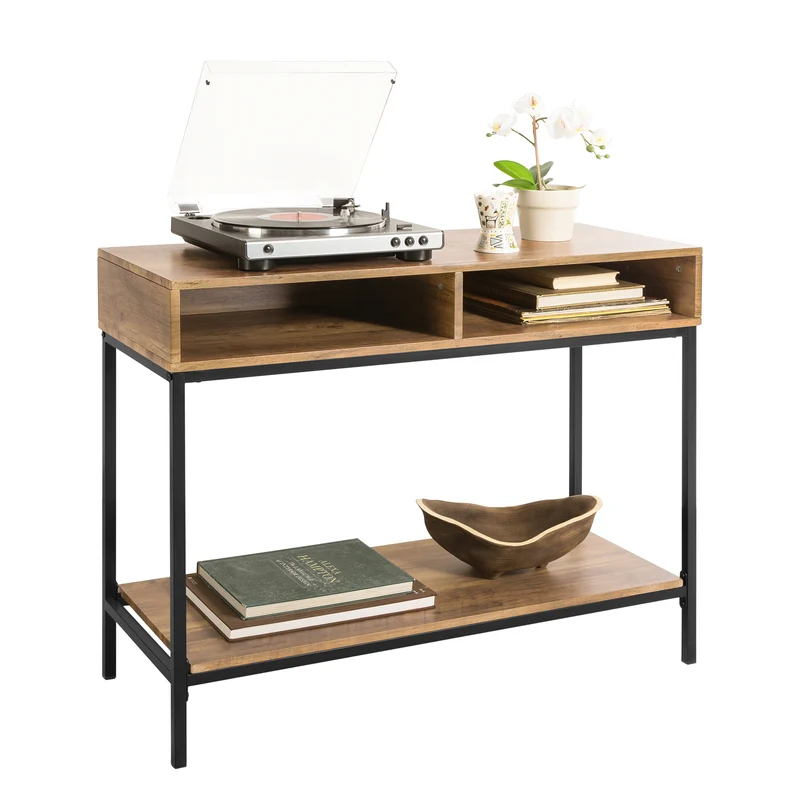SoBuy FSB41-F Table Console Table d’Entrée Bout de Canapé Table d'Appoint Buffet avec 2 Compartiments étagère
