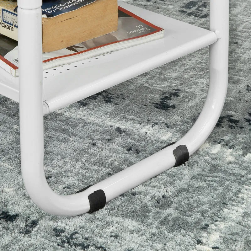 SoBuy FBT41-W Table Basse de Salon avec 1 étagère, Blanc
