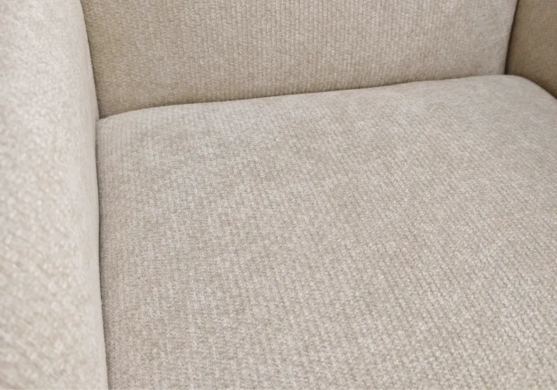 Fauteuil design en velours bouclé taupe - Senso