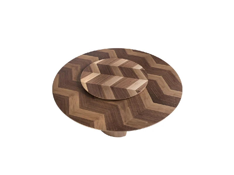Table à manger ronde bois noyer massif Ø130cm | Salle à manger