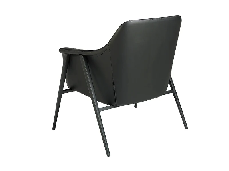 Fauteuil en tissu et cuir écologique tapissé avec structure en acier noir 5080 Angel Cerdá