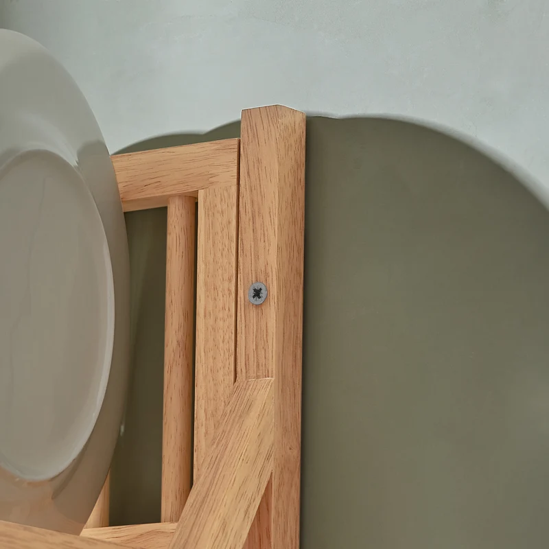 SoBuy KCR11-N Porte-Assiettes Murale Etagère Murale pour Rangement Cuisine Porte-Couverts Etagère à Epices Égouttoir
