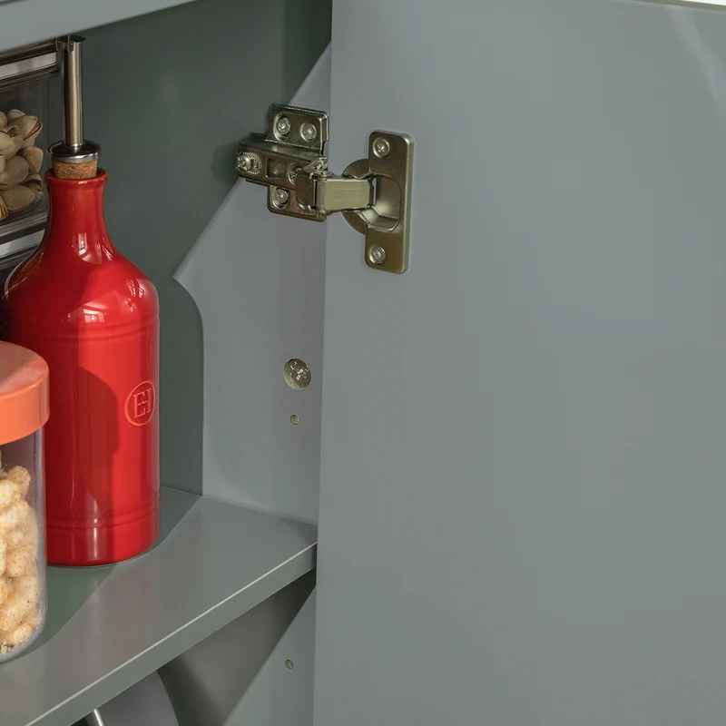SoBuy FKW108-HG Desserte Roulante Chariot de Cuisine à roulettes avec Etagère Latérale, Portes et Tiroirs en Acier INOX