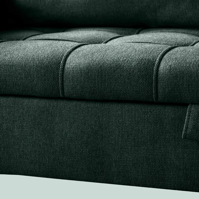 Canapé 2 places en tissu vert style scandinave - AHBARM