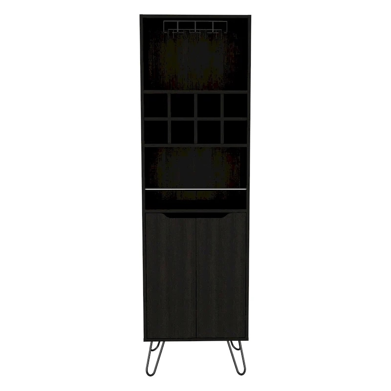 Meuble Bar pour Cuisine, Salle à Manger, Salon, Noir