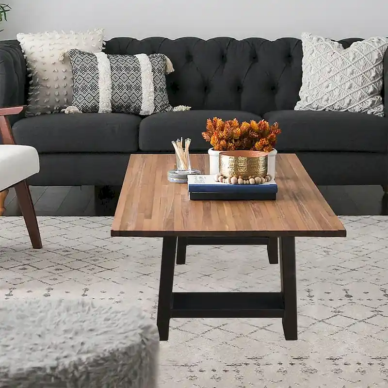 Pied de table en métal noir robuste en forme de A, style Mid-Century Modern
