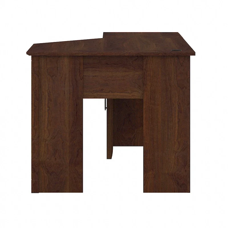 Bureau d'angle informatique 54W avec armoire de rangement et casier ouvert
