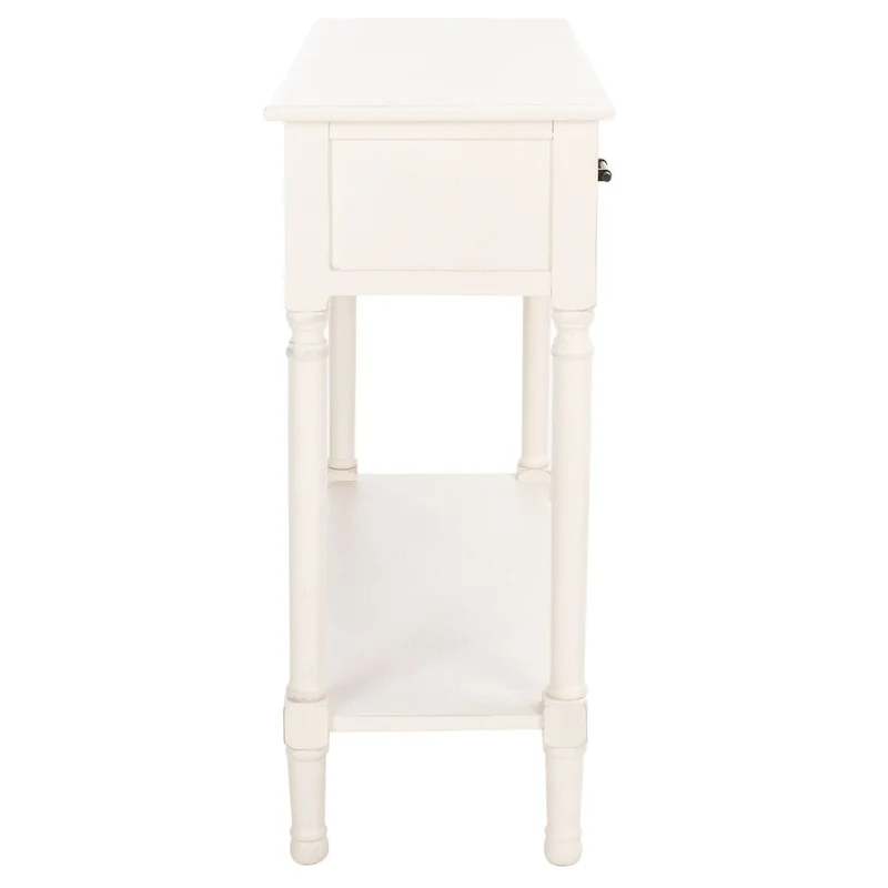Console 2 tiroirs avec motif à chevrons et étagère inférieure ouverte