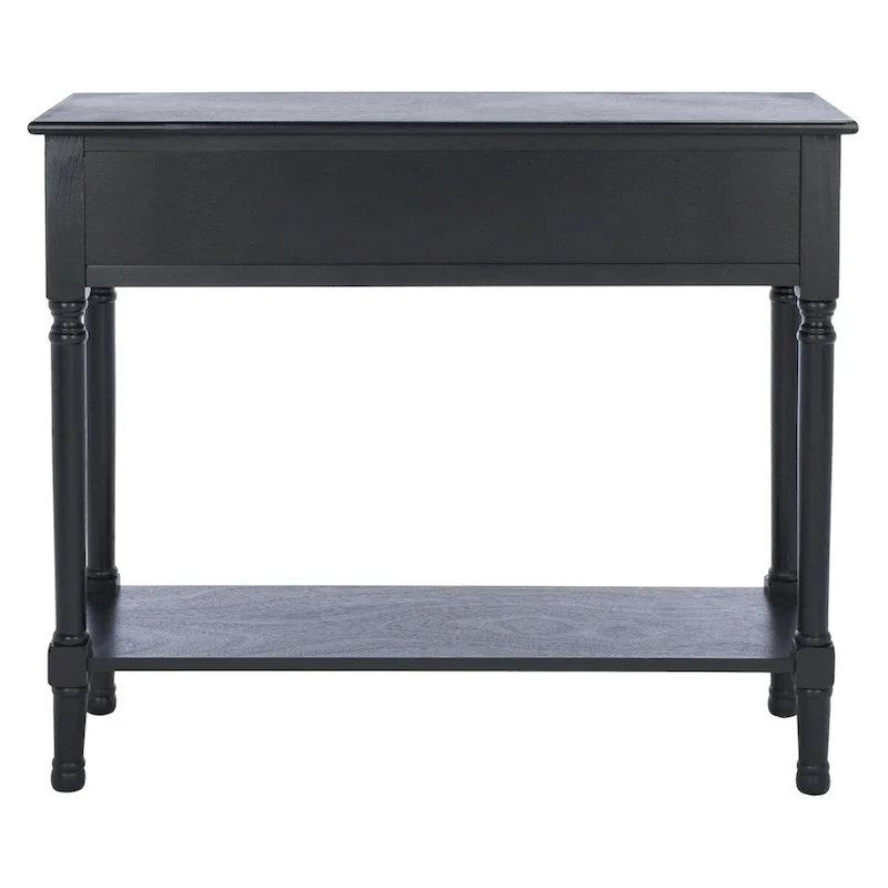 Console 2 tiroirs avec motif à chevrons et étagère inférieure ouverte