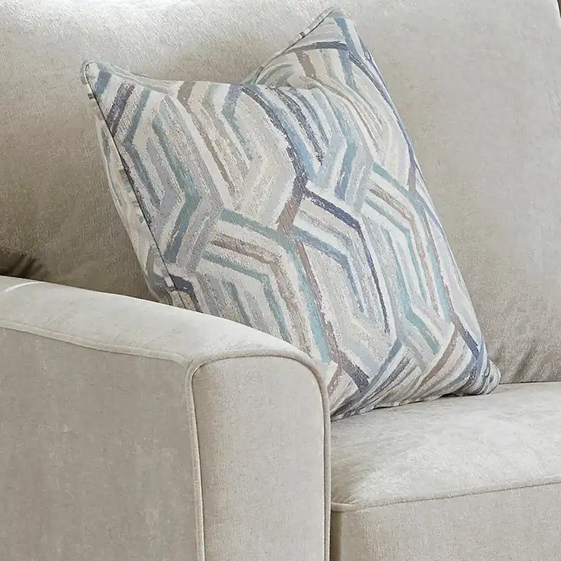 Canapé-lit en tissu gris avec matelas en mousse à mémoire de forme et coussins décoratifs