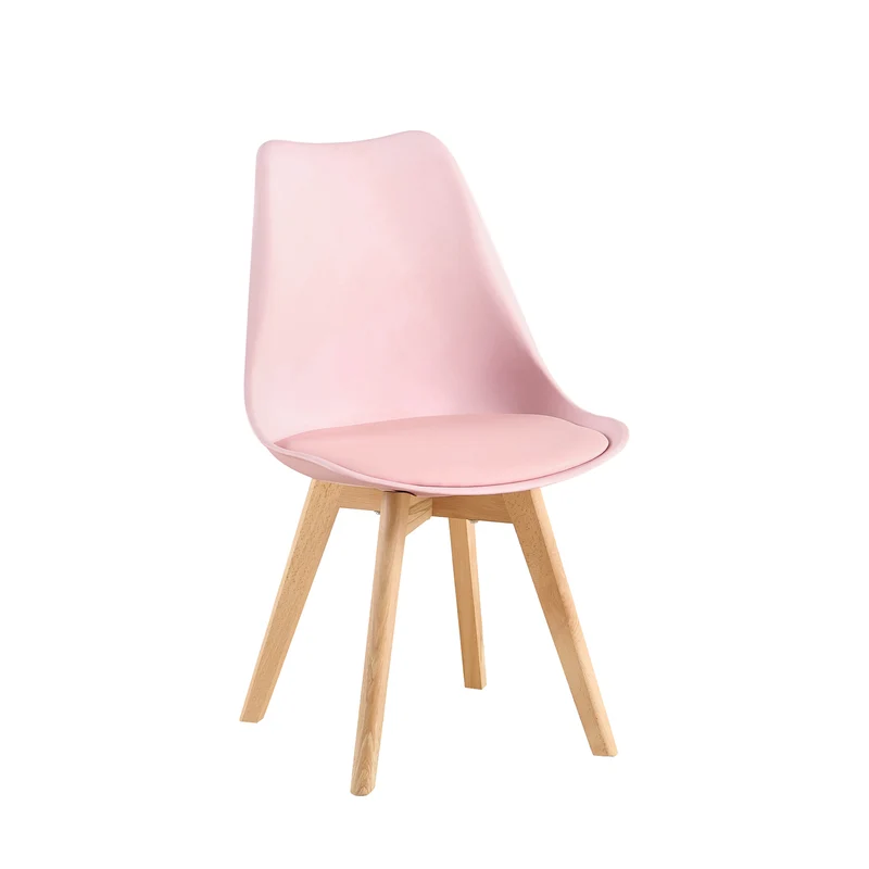 Chaises de salle à manger TULIP rembourrées (Lot de 2/4) - Rose