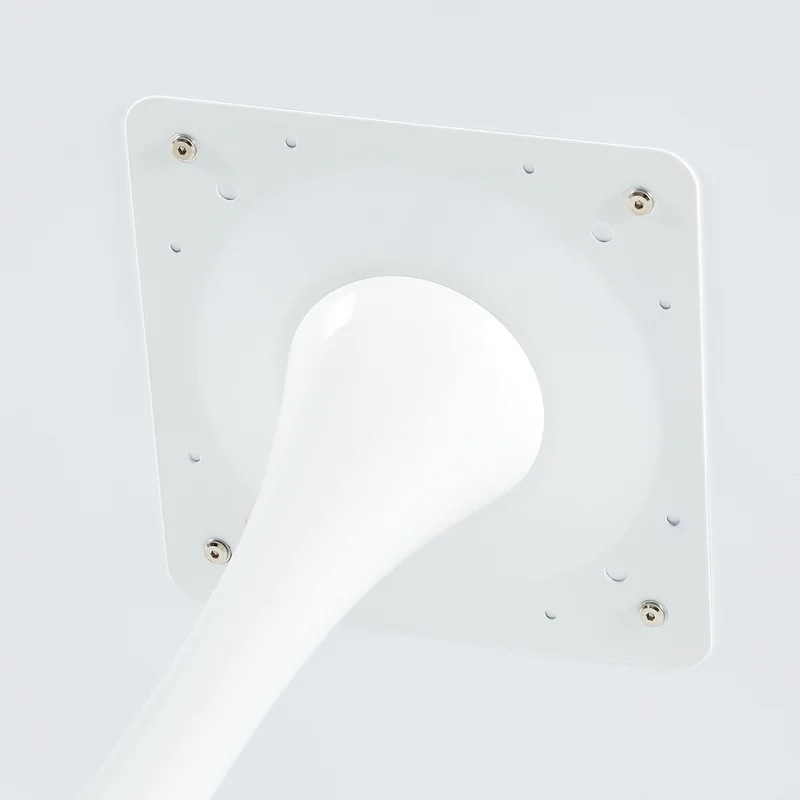Table à manger ronde lisse TULIP avec un diamètre de 75 cm - Noir/Blanc/Marbrier