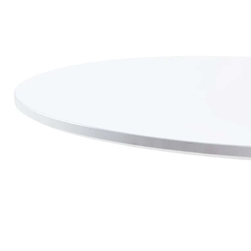 Table à manger ronde lisse TULIP avec un diamètre de 75 cm - Noir/Blanc/Marbrier
