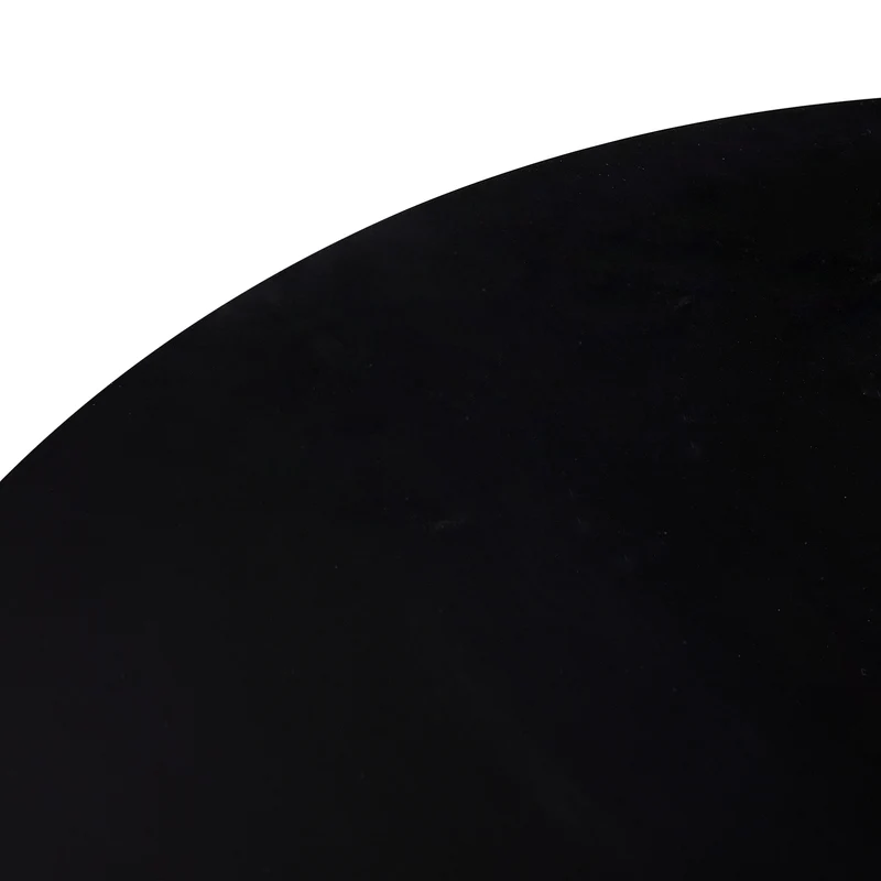 Table à manger ronde lisse TULIP avec un diamètre de 75 cm - Noir/Blanc/Marbrier