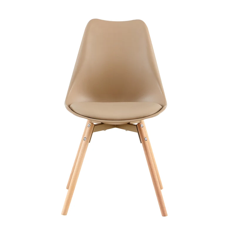 Ensemble de 4/6 chaises de salle à manger OATS, rembourrées, Kaki/Kaki clair