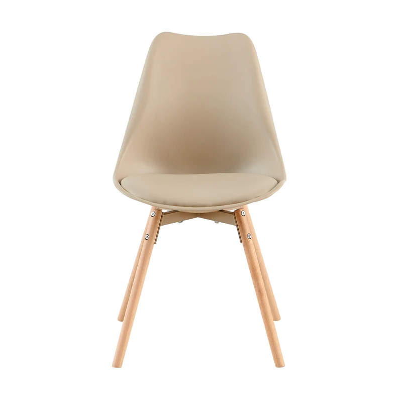 Ensemble de 4/6 chaises de salle à manger OATS, rembourrées, Kaki/Kaki clair
