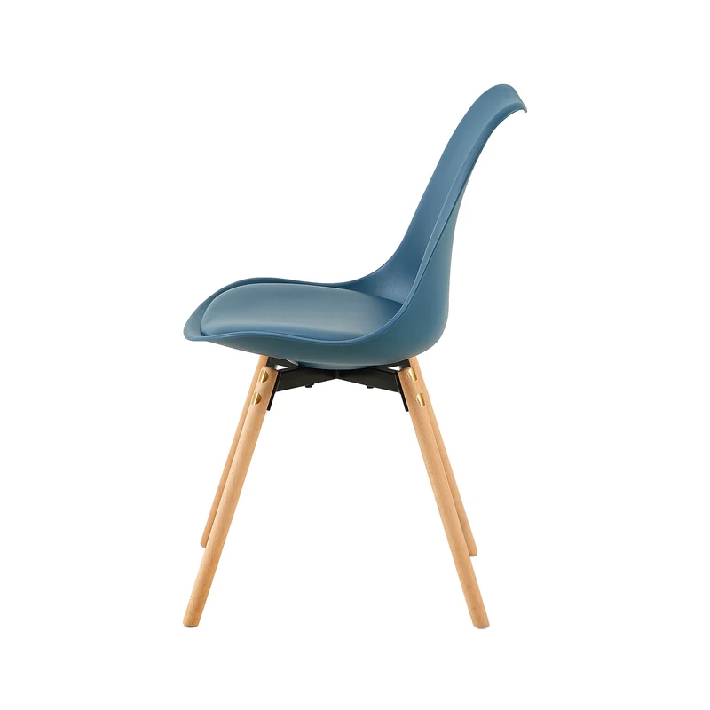 Lot de 4/6 Chaises Latérales OATS – Gris Bleu Clair / Gris Bleu Foncé/Crème glacée verte