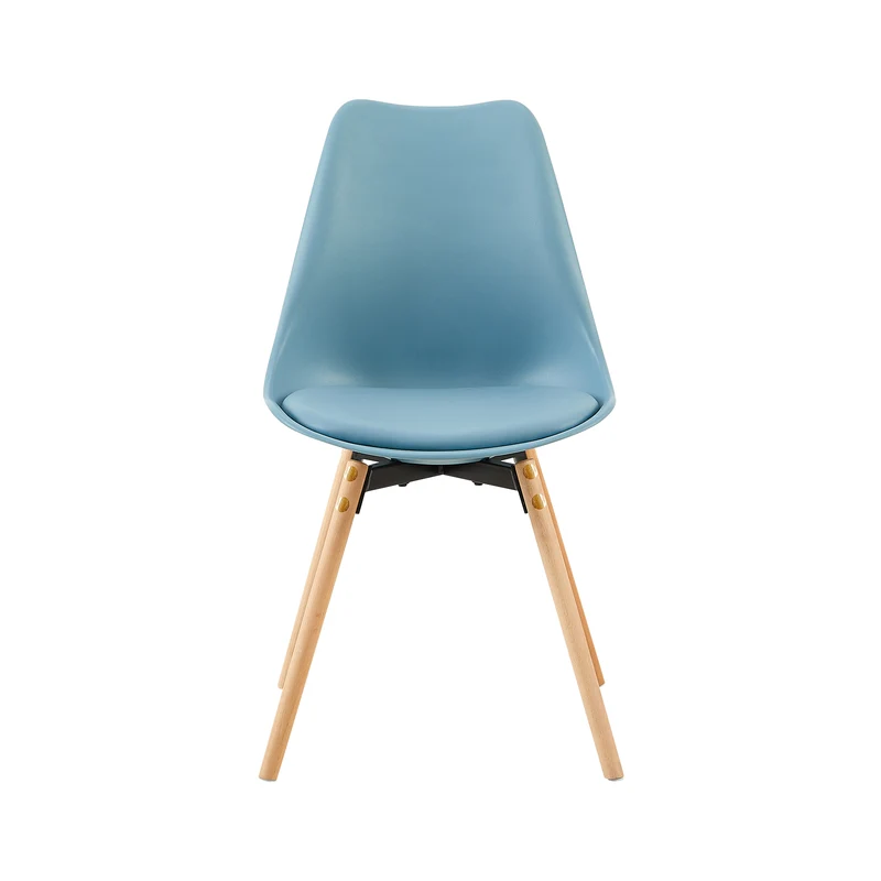 Lot de 4/6 Chaises Latérales OATS – Gris Bleu Clair / Gris Bleu Foncé/Crème glacée verte