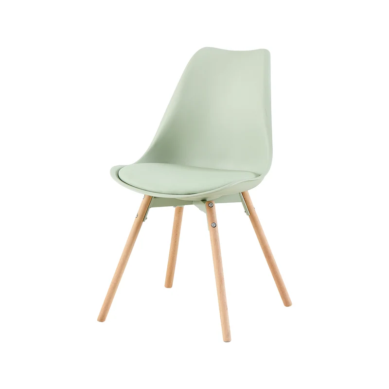 Lot de 4/6 Chaises Latérales OATS – Gris Bleu Clair / Gris Bleu Foncé/Crème glacée verte