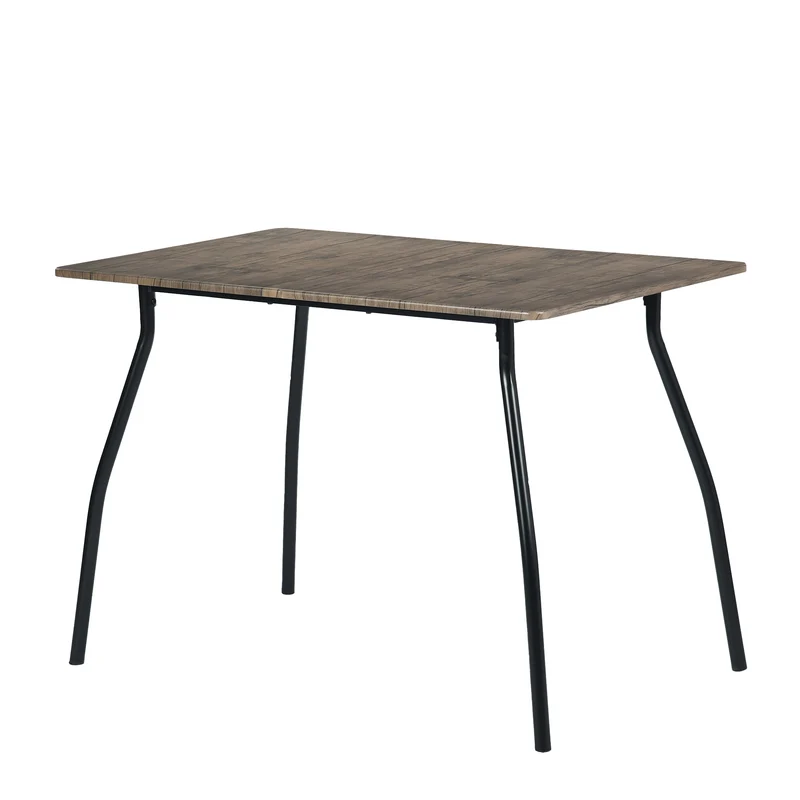 Ensemble Table Modulaire REEDER et 4 Chaises - Chêne/Noir