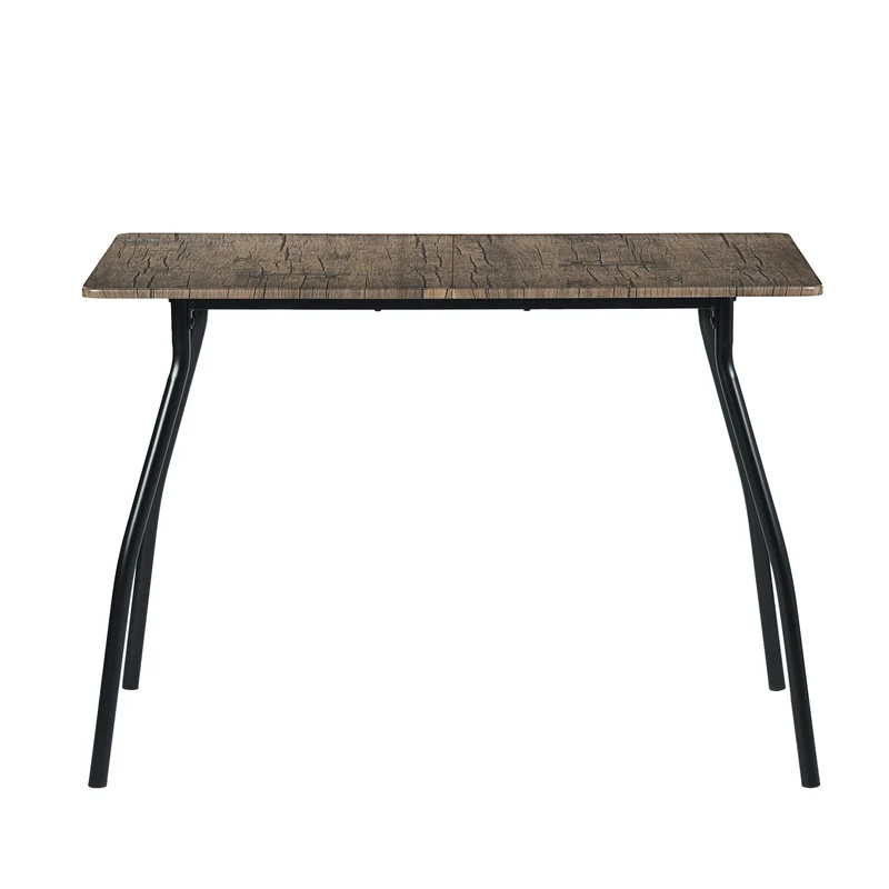 Ensemble Table Modulaire REEDER et 4 Chaises - Chêne/Noir
