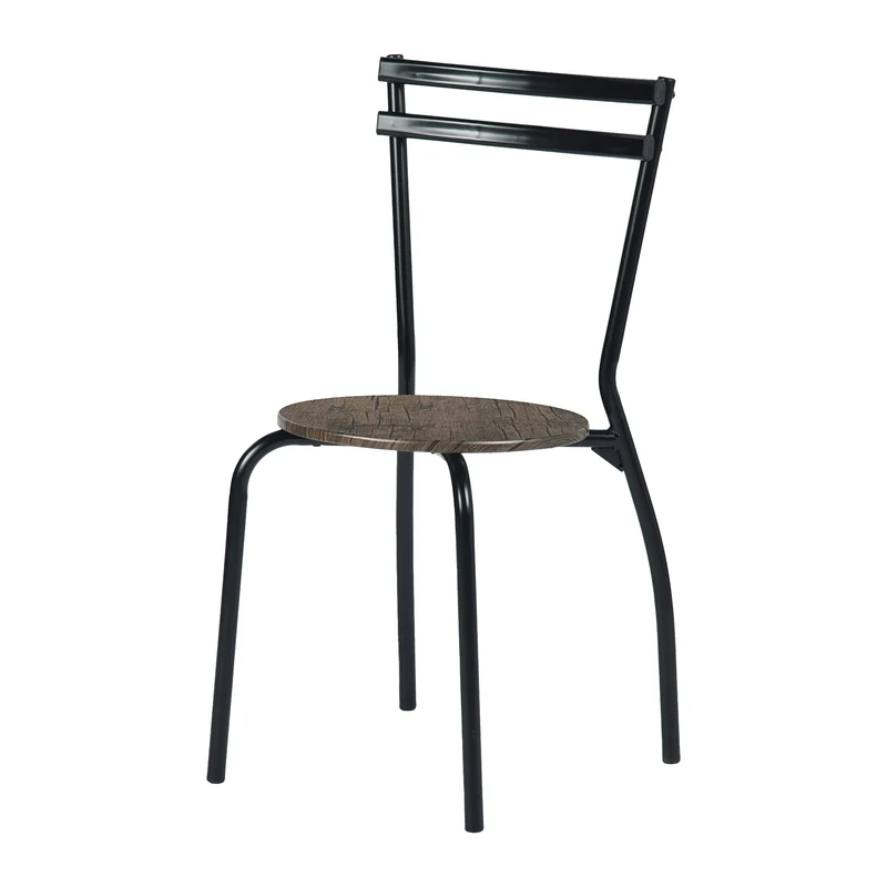 Ensemble Table Modulaire REEDER et 4 Chaises - Chêne/Noir