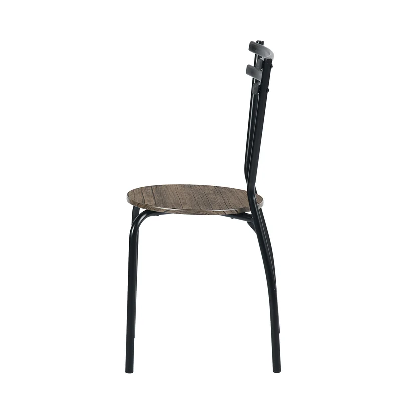 Ensemble Table Modulaire REEDER et 4 Chaises - Chêne/Noir