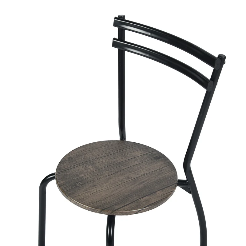 Ensemble Table Modulaire REEDER et 4 Chaises - Chêne/Noir