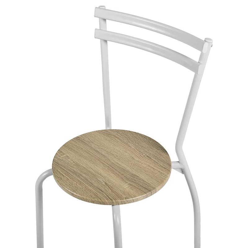 Ensemble Table Modulaire REEDER et 4 Chaises - Chêne/Noir