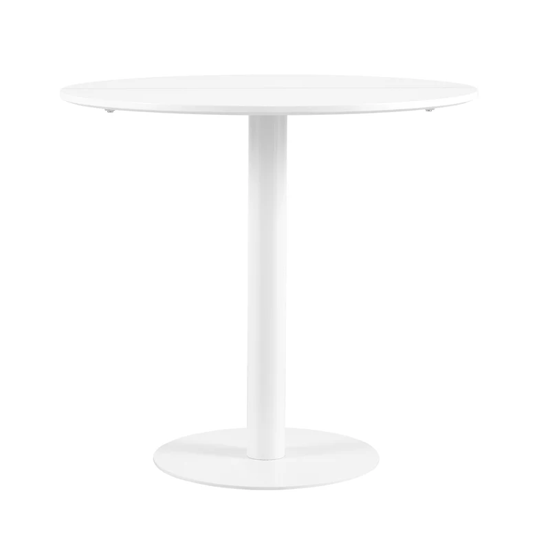 Table à manger ronde LYMAN 80 cm - Blanc/Noir