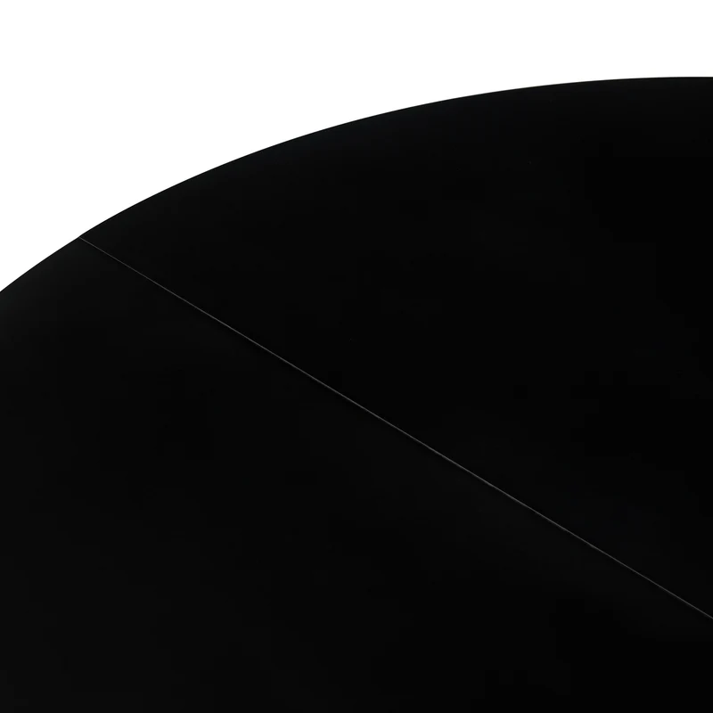 Table à manger ronde LYMAN 80 cm - Blanc/Noir