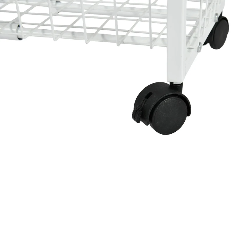 Étagère à collations à cinq niveaux pour chariots avec paniers à pousser et à tirer, Noir/Blanc - GANDY