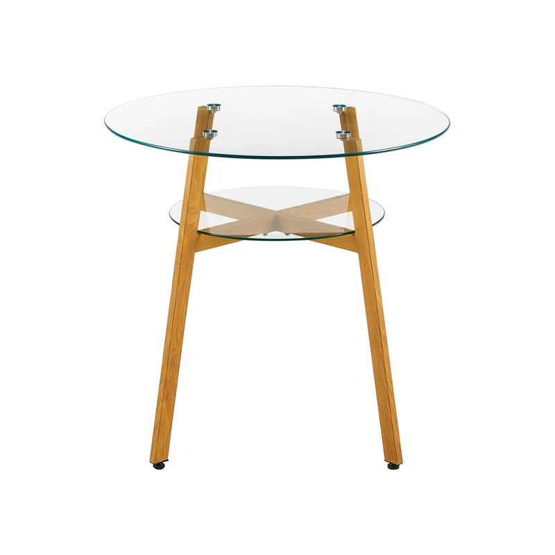 Table Ronde Double en Verre avec Cercles Grands et Petits - MASSA