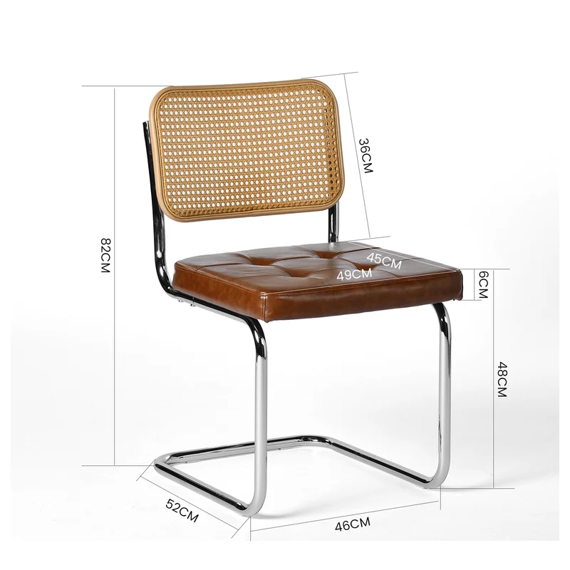 Ensemble de 2 chaises classiques style rotin années 50 - Durables et faciles à utiliser | EGGREE