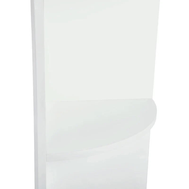 Étagère d'angle blanche à 5 niveaux, design en éventail, petite bibliothèque moderne 130 cm - HOBART