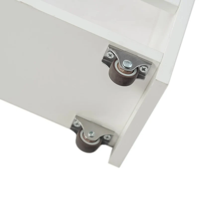 Chariot de rangement à roulettes fin à 5 niveaux - Chariot de cuisine étroit avec roulettes, blanc - BOCA