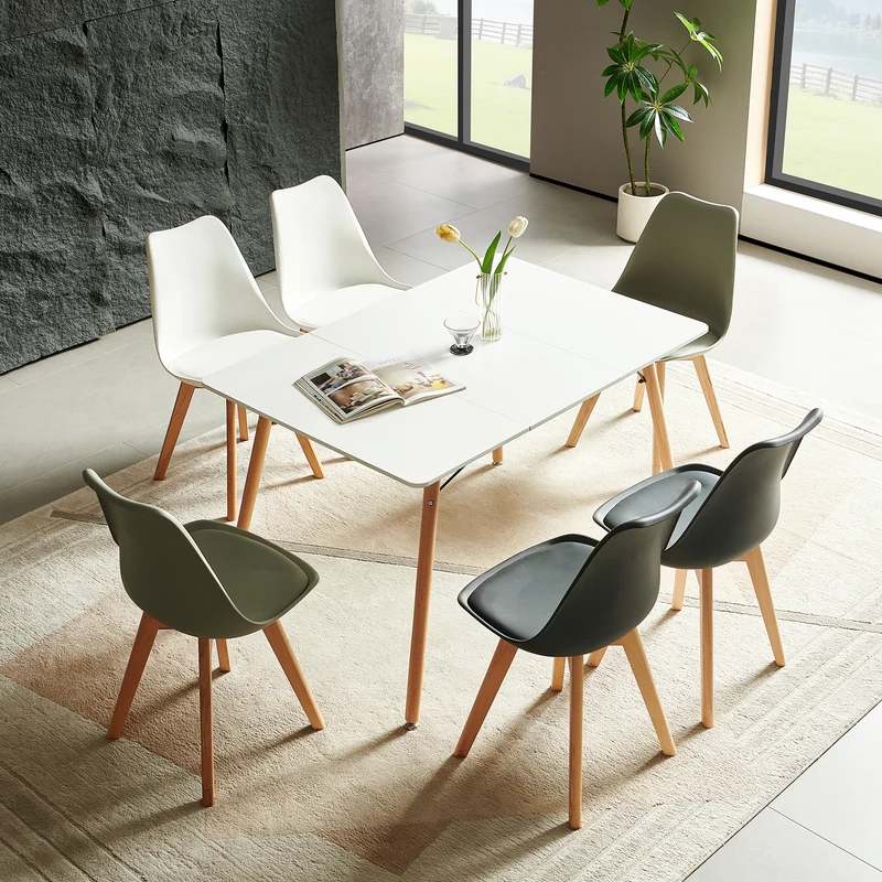 Table à manger nordique simple et moderne multifonctionnelle EGGREE - Blanche
