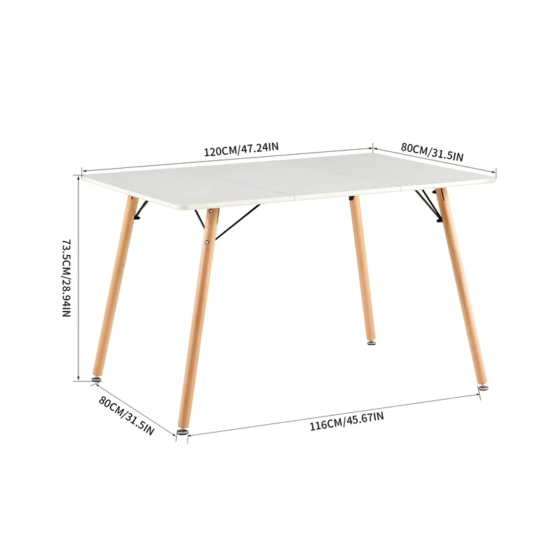 Table à manger nordique simple et moderne multifonctionnelle EGGREE - Blanche