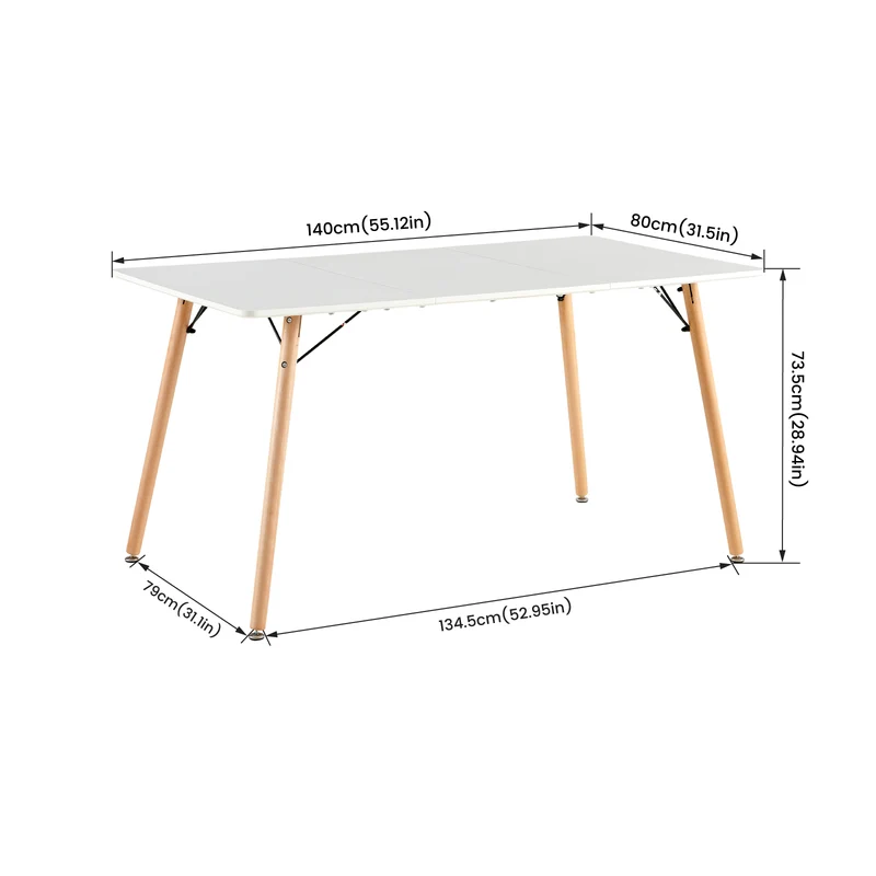 Table à manger nordique simple et moderne multifonctionnelle EGGREE - Blanche