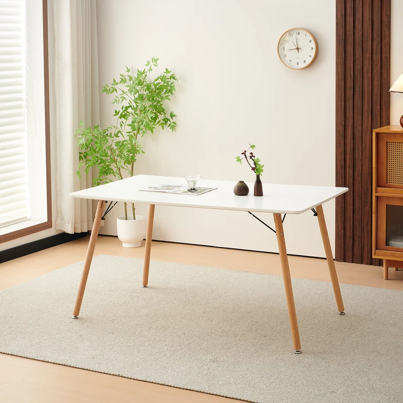 Table à manger nordique simple et moderne multifonctionnelle EGGREE - Blanche