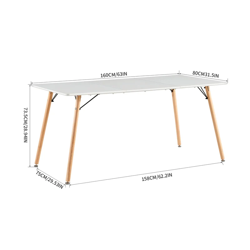 Table à manger nordique simple et moderne multifonctionnelle EGGREE - Blanche